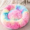 Small Cat Bed Nest Bed Dog Bed Round Bed Donut Rabbit Bed Pet Bed Small Kitten Bed Warm Fluffy Donut Bed Furry Cat for 3Kg Pet