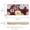 Long Wallet Nishijin Ori Round Wallet Round Zipper Wallet Long Wallet Card Storage Coin Purse Gold Brocade Akira Tatewakuchi Chrysanthemum [leo&aoi]
