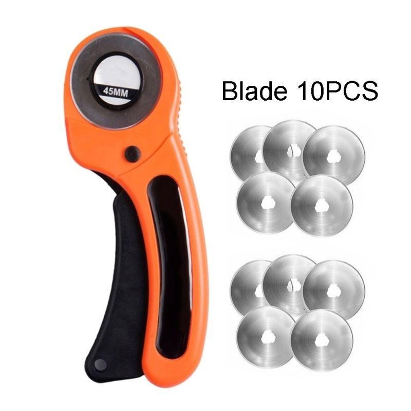 45 мм роторный резак, набор лезвий, круглый стеганый кожаный резак для ткани, инструмент для шитья изделий из кожи