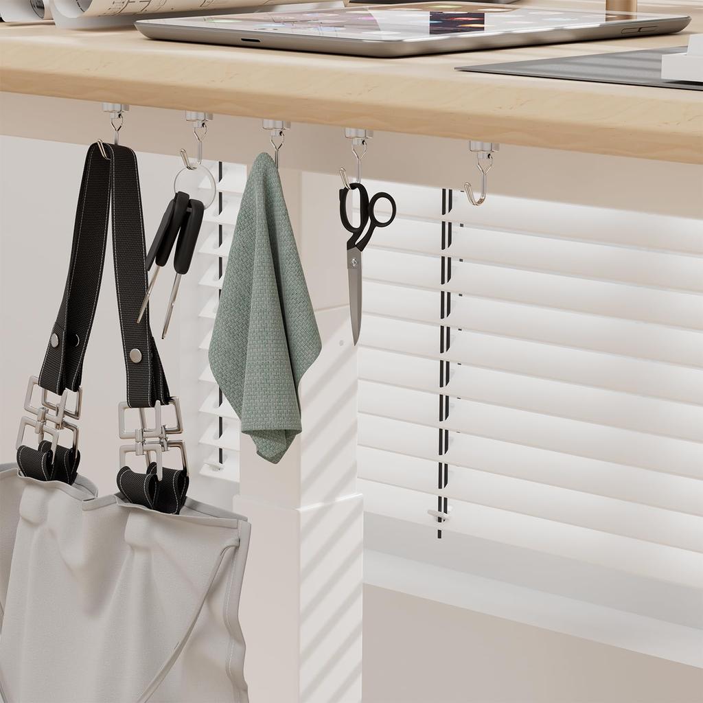 Homion of Magnetic hook с вертикальной грузоподъемностью, горизонтальной грузоподъемностью, диаметром входного ключа для стены [Набор 4] магнит, нержавеющая сталь,