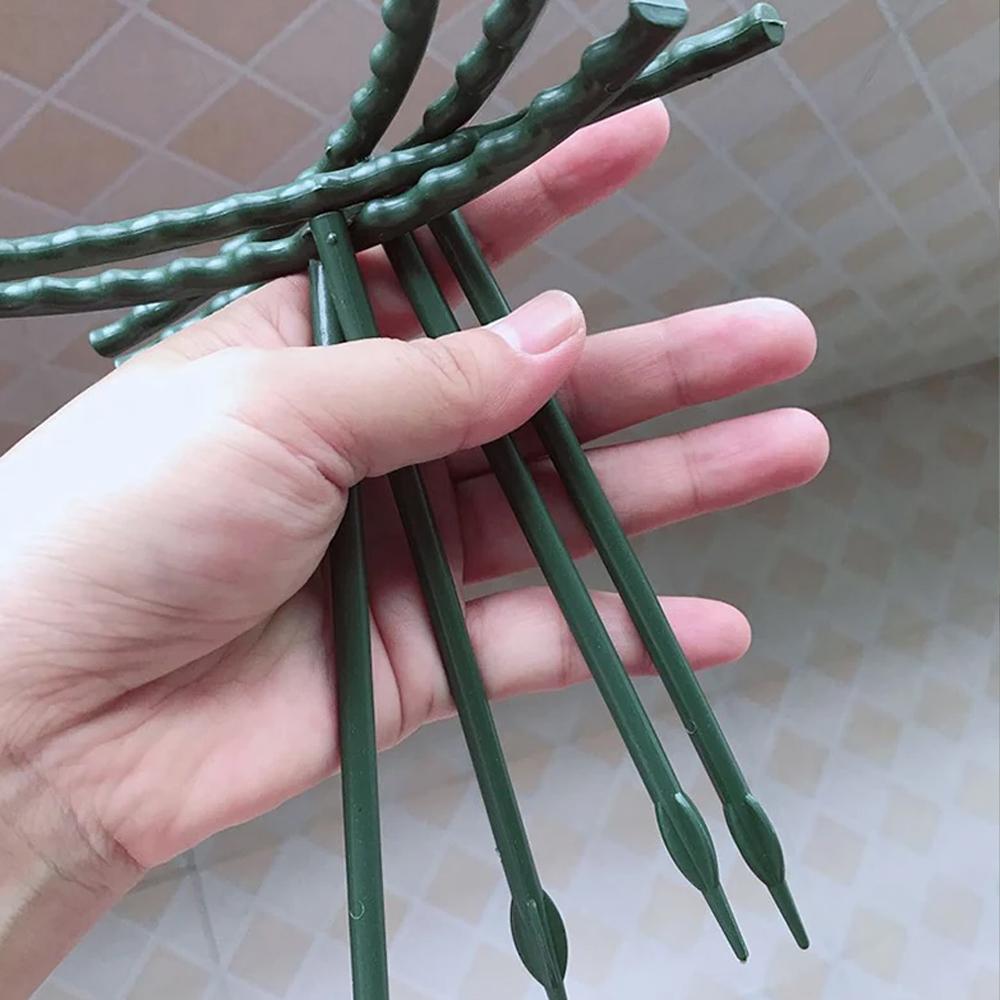 10 шт. самая дешевая садовая опора для растений, пластиковая подставка для цветов, держатель, полукруглый садовый крепежный стержень, инструмент для садового бонсай