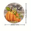 Садовые украшения, украшения для осеннего фестиваля урожая, деревянные подвесные декоративные таблички, логотип "hello fall", тыквенный узор, 2D плоские изделия