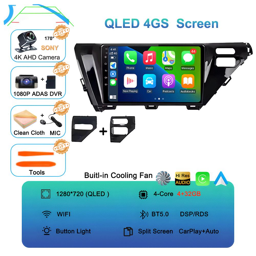 Для Toyota Camry 8 XV 70 2017 2018 2019 2020 Android 14 автомобильный стерео радио навигация GPS мультимедийный плеер головное устройство