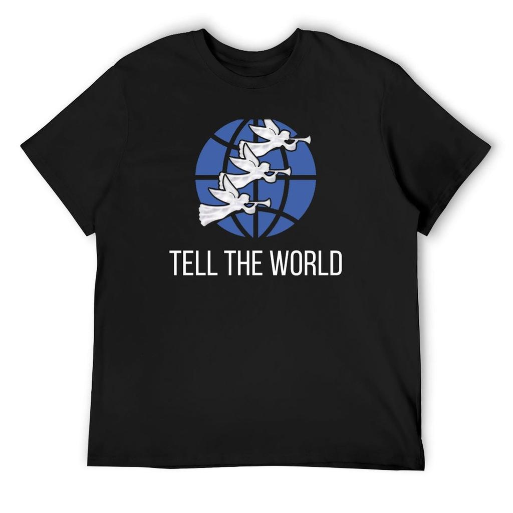 Seventh-Day Adventist Three Angels Message [ Tell the World,Ellen G White ] T-Shirt Summer Clothes Customs Plain T Shirts Men