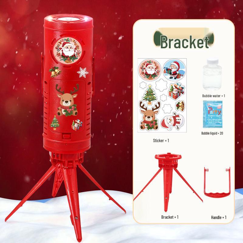 Christmas Firework Bubble Machine Gun: Children's Toy & Electric Bubble Blower for Weddings and New Year Celebrations.