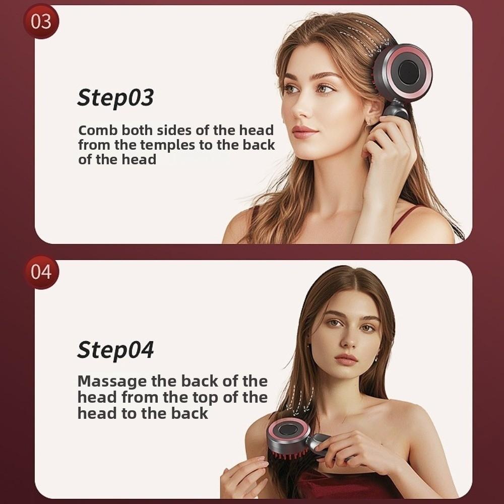 Multifunctional Introduction Liquid Head Massage Comb 2in 1 Vibrating Head Relaxation Tool Gift