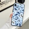 Чехол для Apple iPhone 17 Pro Max 11 16 12 14 15 Pro 7 8 13 XR XS MAX Air Funda Чехол для телефона Мультяшный Синий Цветок