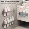 Multifunctional Clothes Holder Wall Mount Bathroom Toilet Bar Fashion Storage Shelf