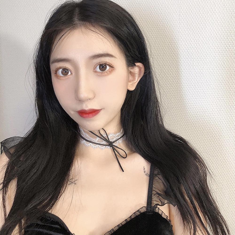 Ювелирные изделия Свадебные женские элегантные милые прозрачные банты кружевное ожерелье ключицы чокер двухслойный