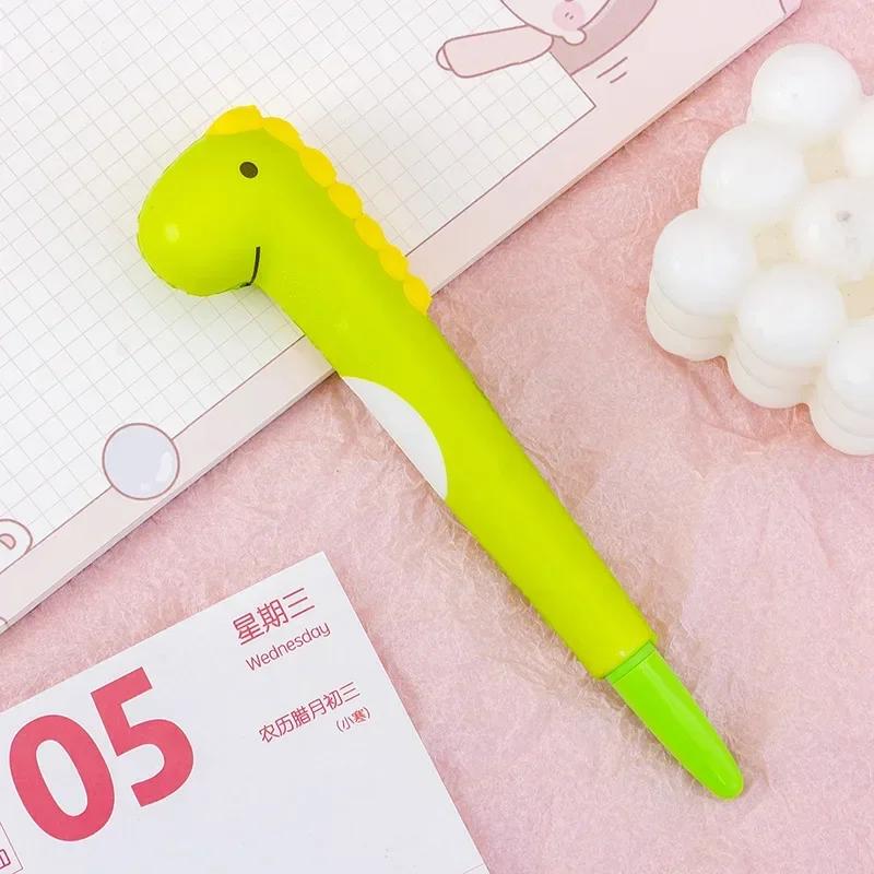 1Pc Cute Cartoon Fruit Animal Decompression Gel Pen Creative Fun Kid Soft Elastic Pinch Pen Student Stationery School Supplies