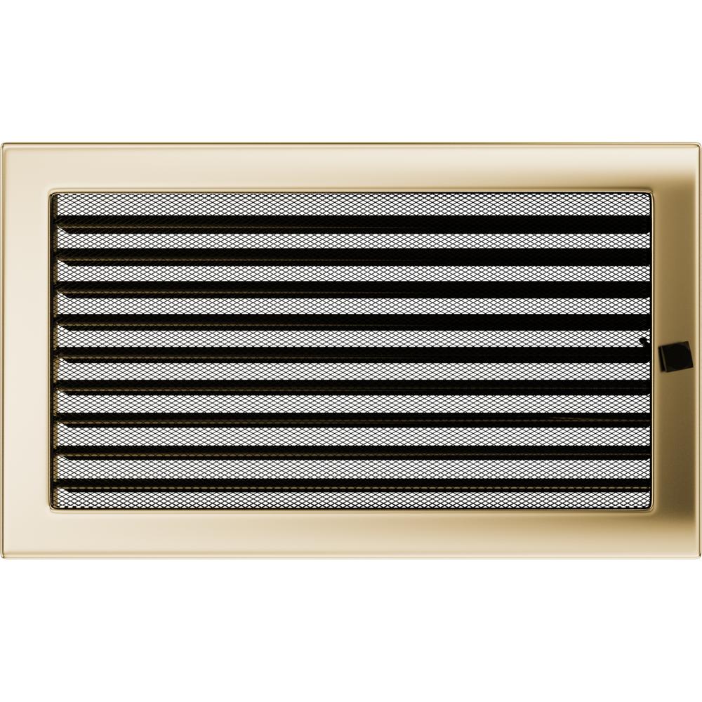 Крышка вентиляционная 22х37 позолоченная с жалюзи