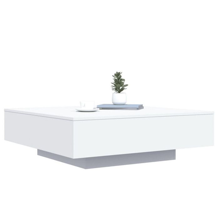 VidaXL Table basse blanc 100x100x31 cm bois d'ingénierie 836595