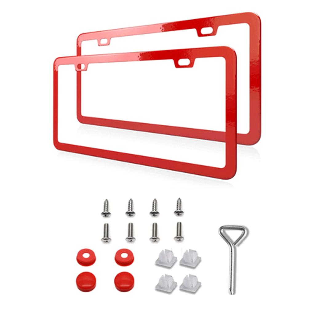 Рамки для номерных знаков, 2 шт., держатель без препятствий, нержавеющая сталь, передний монтажный комплект, автомобильный аксессуар