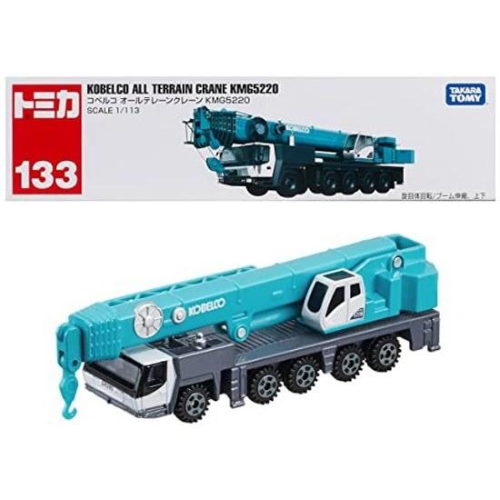 Takara Tomy Tomica Long Type No. 133 Kobelco All Terrain Crane KMG5220 Mini Car Toy Ages 3 Up