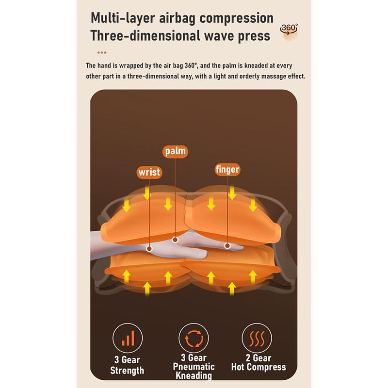 Электрический ручной массажер для живота, вибрационный массажер с горячим компрессом и 3 режимами, улучшает запор и метеоризм