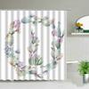 Шторы Hower из текстиля Акварельный цветок кактуса Тропические растения Красочный узор из суккулентов Набор штор для ванной