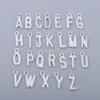 52Pcs Alloy Letters Silver Charms Accessories for DIY Bracelets Earring