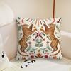 Fashion Leopard symmetry cushion cover Pillow Case Plush Fabric Soft Double Sided Print Sofa Cushion Cover Throw Pillow Covers