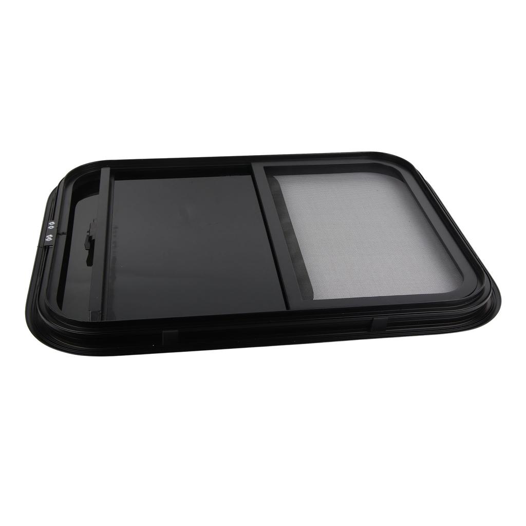 RV Push Pull Window with Insect Net Horizontal Round Corner Waterproof Window for Caravan Camper Trailer For 26‑31mm