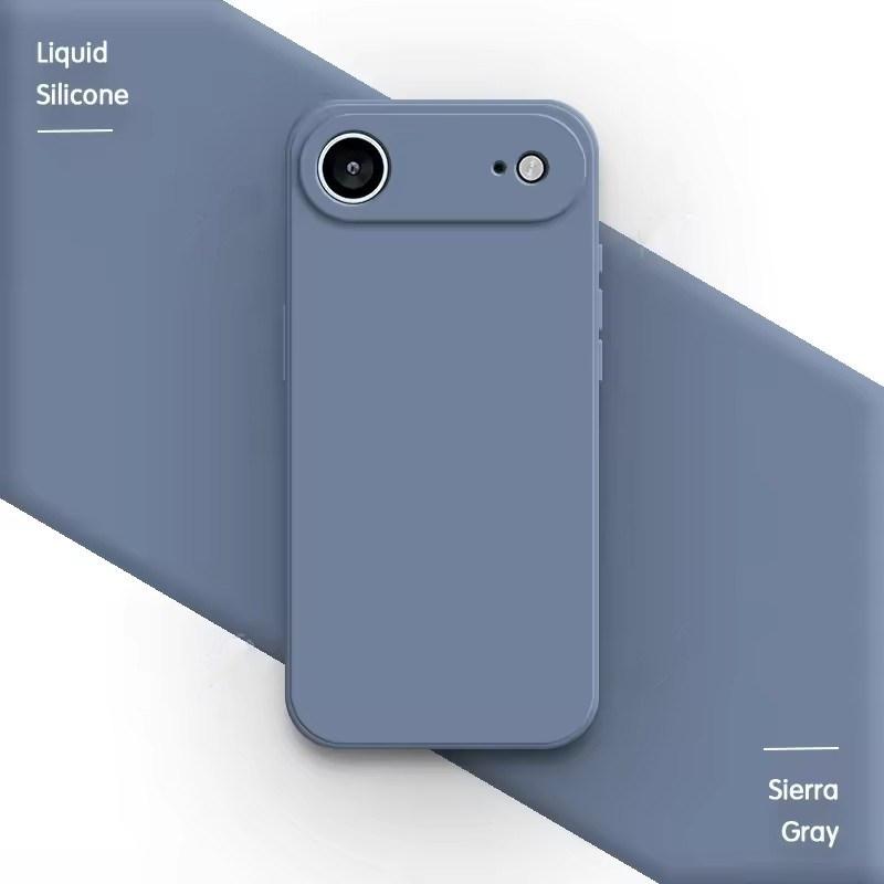 Soft Phone Case for iPhone 17 Air 16E 15 14 13 Mini 12 11 Pro Max Plus 6/7/8 X XR SE Funda Square Liquid Silicone Camera Lens Protection Back Cover