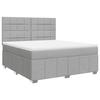 VidaXL Sommier à lattes de lit avec matelas Gris clair 180x200cm Tissu, lit, lit à plate-forme, lit à panneaux 3294047