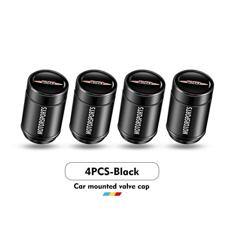 4PCS Car Air Tire Valve Caps Aluminum Wheel Tyre Stem Cover For MINI Cooper Works R56 F56 R53 R60 Clubman JCW Countryman w9
