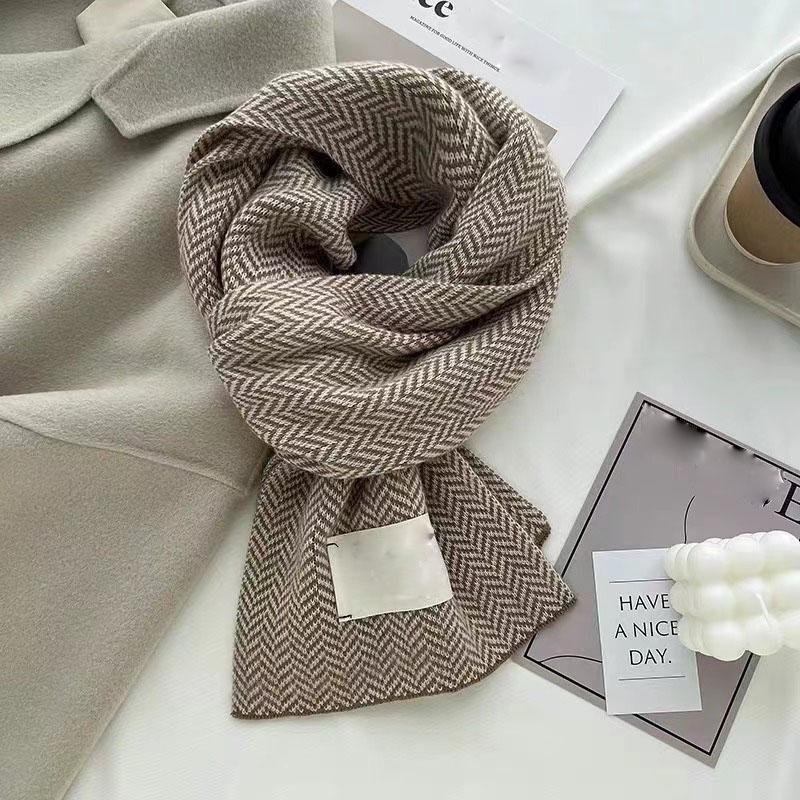 Red Christmas Tree Knitted Scarf For Women Warm And Versatile In Autumn And Winter Student Couple Christmas Gift Knitted Neck