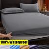 Modern Simple Style Fitted Sheet Bed Sheet Elastic Band Waterproof Fixed Antifouling Anti-crease Portable Sheets Cover for Bed No Pillowcase