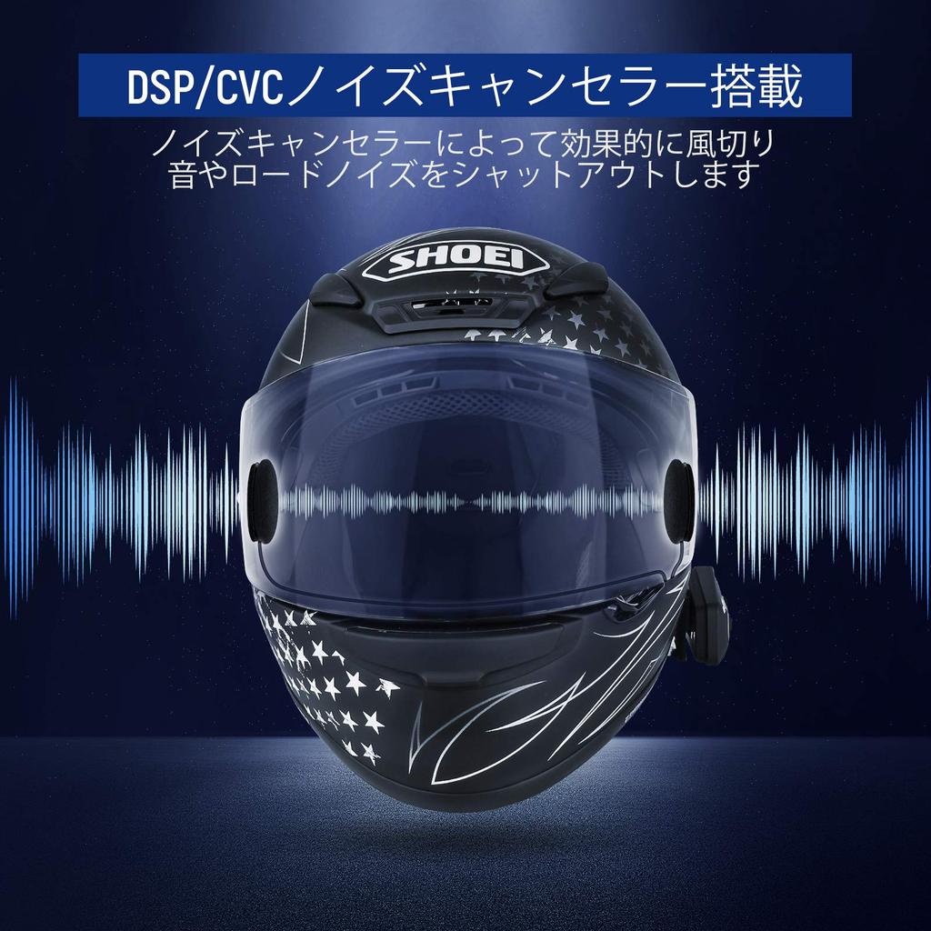 Мотоциклетный шлем с одновременным Bluetooth, FM-радио, музыкой, Siri, пылезащитой IP67 и 21 часом непрерывного разговора для смартфона, включает два японских набора инструкций