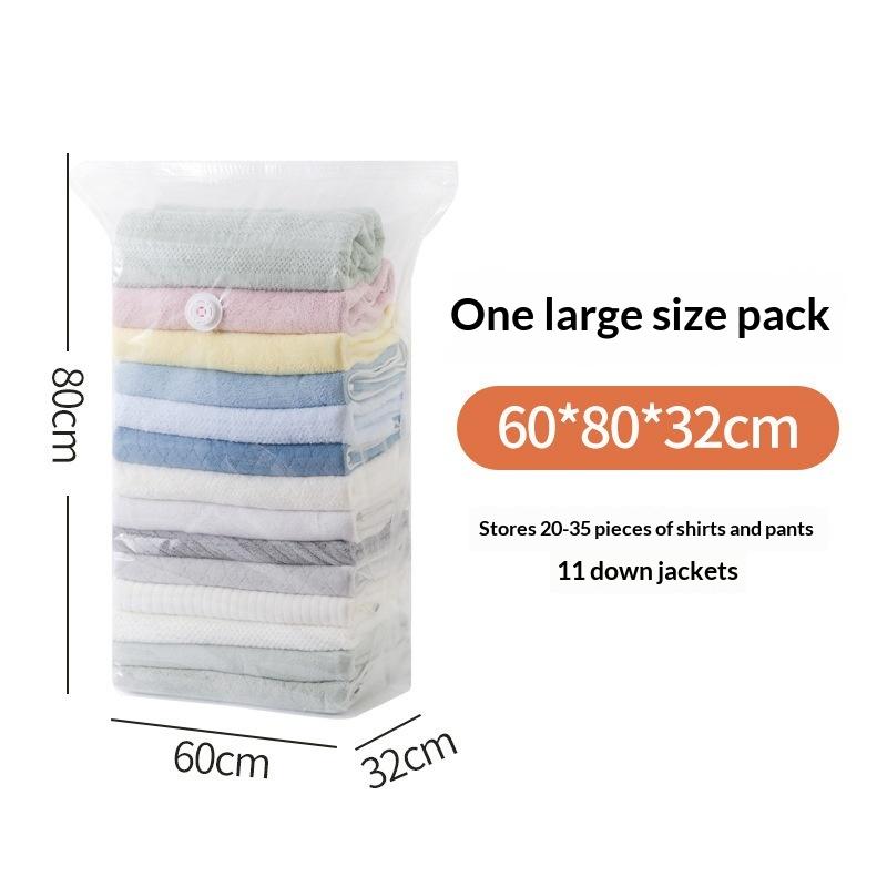 1Pc Thickened Vacuum Compression Bag, Transparent Quilt Vacuum Bag , Household Clothing Storage And Sorting Bag , Storage Bag