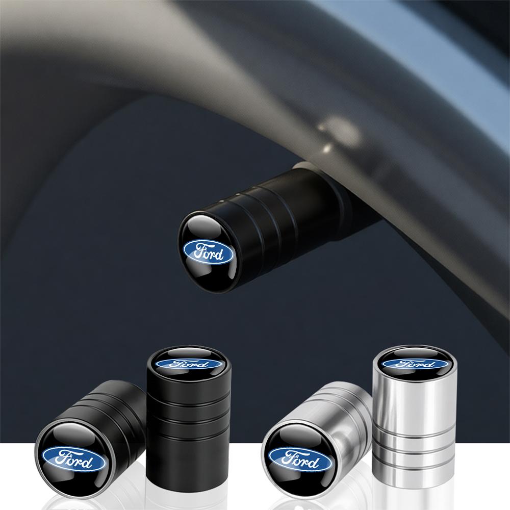 Car Tire Valve Stem Caps Car Wheel Tyre Air Valve Covers For Ford MUSTANG Edge TAURUS ST Fiesta Mondeo SHELBY Fusion Escape Kuga knsh65