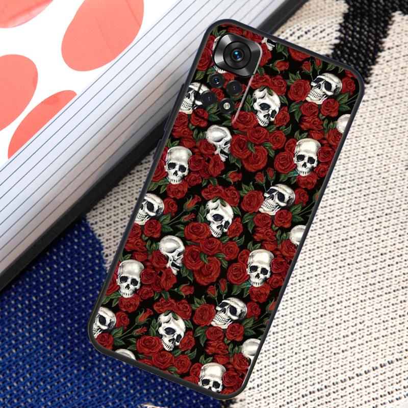 Gothic Fashion Skull Case For Xiaomi Redmi Note 12 8 9 10 11 Pro 9S 10S 11S 8T Redmi 10 12C 9C 10A 10C Coque