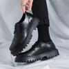 Мужская обувь Повседневная кожаная обувь Британский ретро тренд Brock Platform Heightening Small Leather Shoes 21259-R