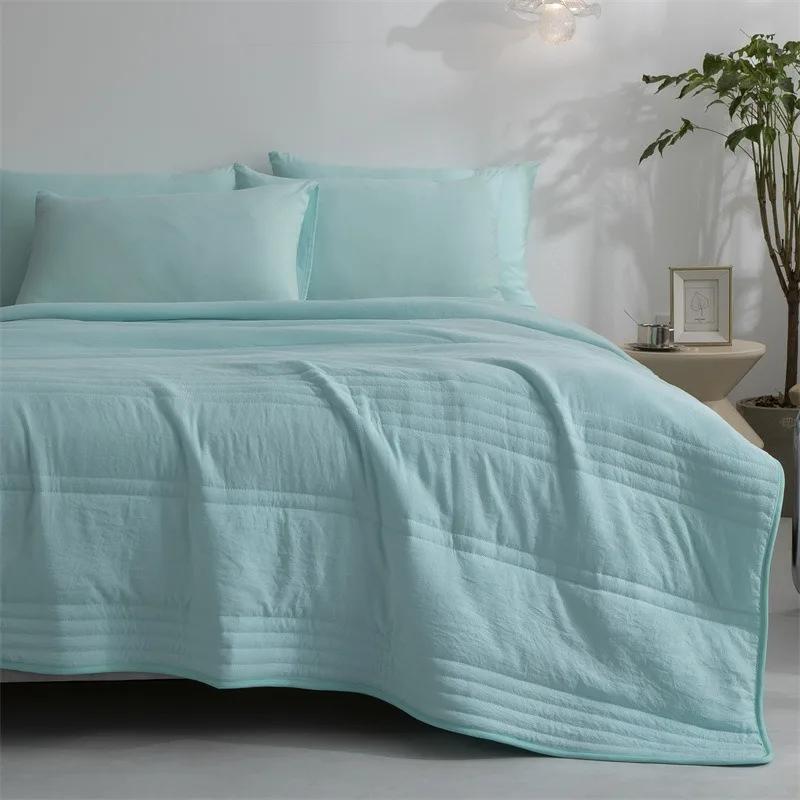 Летнее охлаждающее одеяло в японском стиле, легкое хлопковое одеяло для кондиционирования воздуха для тех, кому жарко во сне, для взрослых, стираемое, одинарное, двуспальное