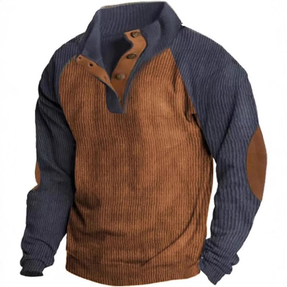 Мужская куртка для активного отдыха, вельветовая куртка, модная повседневная мужская куртка с воротником-стойкой и длинным рукавом