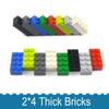 DIY Building Blocks 2X4 Dots Thick Bricks 50pcs 9 Color Educational Creative Bulk Brick Compatible With 3001 Toys Classic