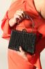 Women's Stylish and Useful Evening Dress Bag 9050 358 Stoned Black Women's Evening Dress Bag