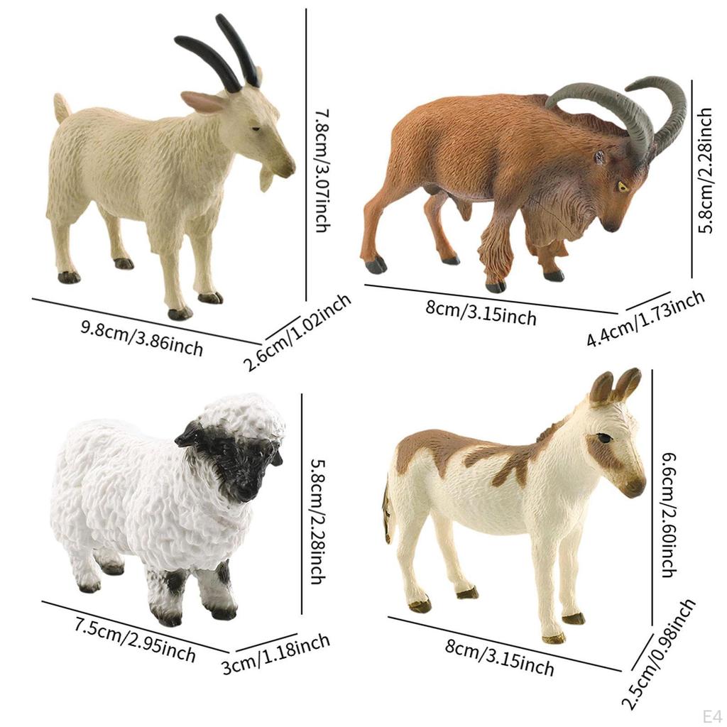 Farm Animal Figurine Set Educational Toy And Sheep Models for Kids
