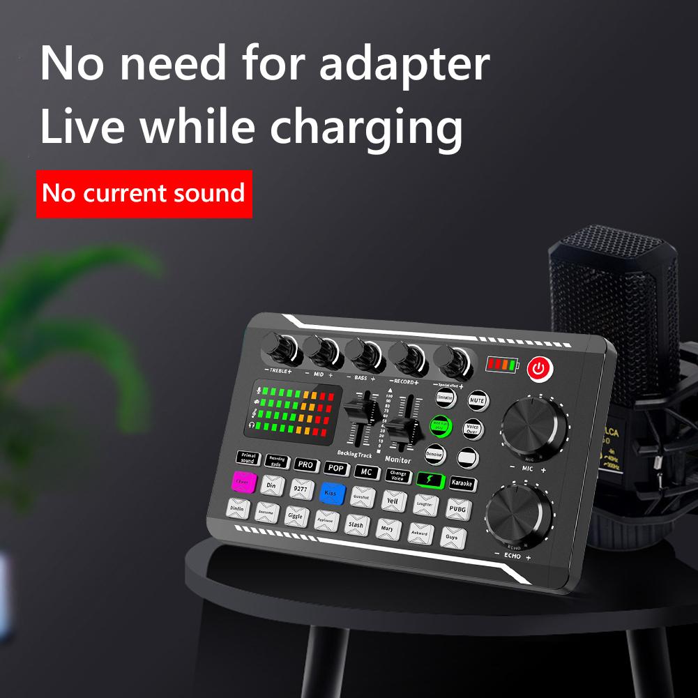 Звуковая карта F998 с поддержкой Bluetooth, Микшер-усилитель для ПК, Live-консоль для микширования голоса