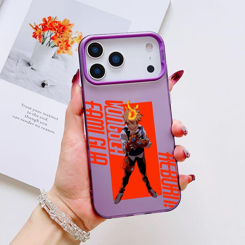 Крутой чехол для телефона Reborn из аниме для iPhone 17 16 15 14 13 12 11 Pro Max Air Матовый Лазерный Аврора Ударопрочный Funda