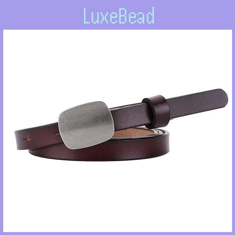 Leather Classic Belt With Alloy Buckle And Slim Design For Women Casual Dresses