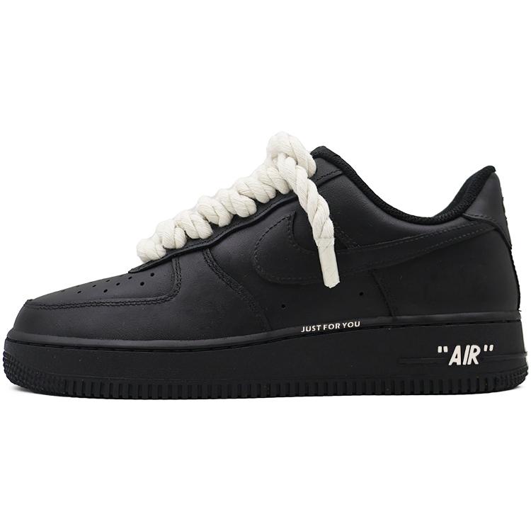 Nike Nike Air Force 1 Нескользящие Устойчивые к истиранию Низкие Скейтбордические кроссовки Унисекс Черный Белый CW2288-001(Команда91- )