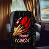 Rugby Ball Tonga Flag Customize Your Name Rv Blanket Comfortable Soft Lightweight All Season Multi Purpose Blanket For Travel Camping Picnics Sofa Rv
