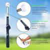 Retractable Golf Swing Training Aid Portable Grip Trainer with Click Feedback for Right And Left Handed Golfers Warm Up Stick Telescopic Short Club