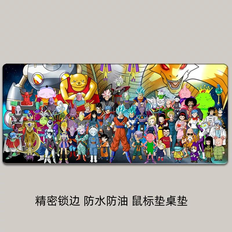 Водонепроницаемый и Нескользящий Кожаный Коврик для Мыши Креативный Мультяшный Dragon Ball Печать Высокой Четкости Увеличенный Сон Гоку Компьютерный Офисный Настольный Коврик Коврик для Ноутбука