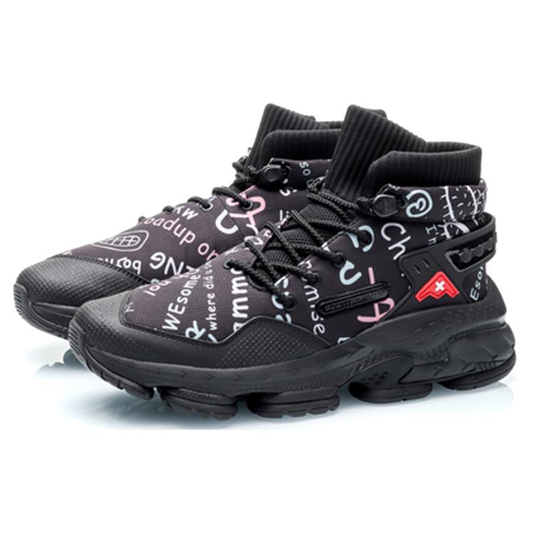 Li Ning CF Countflow AMMO 'Черный' Нескользящие Легкие Высокие Спортивные Повседневные Кроссовки Мужские Черные AGLP137-3