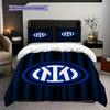 Inter Milan Emblem Background Bedding (1 * duvet cover + 2 * pillowcase, without core) Bedding set Duvet cover and pillowcase Christmas birthday gift