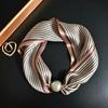 Silk Magnetic Buckle Scarf: Luxurious, Versatile Mulberry Silk for Women's Spring/Summer Neck Protection