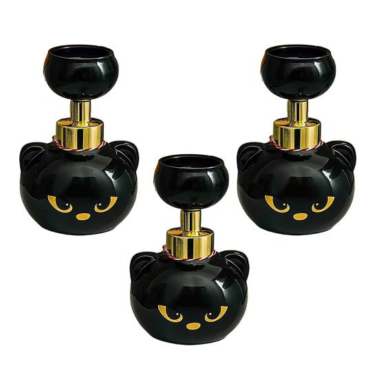 1/2/3 шт. Дозатор пены для мыла в форме кошки, дизайн черного котенка, многоразовый дозатор для мыла, декор для ванной комнаты для любителей кошек