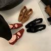 Женская обувь на распродаже Модные женские туфли-лодочки с пряжкой Осенние туфли-лодочки из замши с квадратным носком Однотонные туфли на блочном каблуке Неглубокие офисные женские туфли